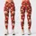 Red Daisy and Green Leaf Florals for Yoga, Pilates, and Everyday Wear Leggings - 3