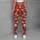 Red Daisy and Green Leaf Florals for Yoga, Pilates, and Everyday Wear Leggings - 4
