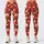 Red Daisy and Green Leaf Florals for Yoga, Pilates, and Everyday Wear Leggings - 1