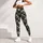 Olive Charcoal Geometric Camo for Pilates, Gym Training and Everyday Athleisure Style Leggings - 4