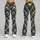 Olive Charcoal Geometric Camo for Pilates, Gym Training and Everyday Athleisure Style Leggings - 9
