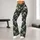 Olive Charcoal Geometric Camo for Pilates, Gym Training and Everyday Athleisure Style Leggings - 11