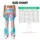 Pastel Aqua Coral Ombre Tie Dye for Yoga, Pilates, and Everyday Activewear Style Leggings - 7