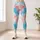 Pastel Aqua Coral Ombre Tie Dye for Yoga, Pilates, and Everyday Activewear Style Leggings - 4
