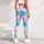 Pastel Aqua Coral Ombre Tie Dye for Yoga, Pilates, and Everyday Activewear Style Leggings - 6