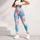 Pastel Aqua Coral Ombre Tie Dye for Yoga, Pilates, and Everyday Activewear Style Leggings - 5