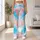 Pastel Aqua Coral Ombre Tie Dye for Yoga, Pilates, and Everyday Activewear Style Leggings - 11