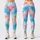Pastel Aqua Coral Ombre Tie Dye for Yoga, Pilates, and Everyday Activewear Style Leggings - 1