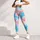 Pastel Aqua Coral Ombre Tie Dye for Yoga, Pilates, and Everyday Activewear Style Leggings - 5