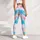 Pastel Aqua Coral Ombre Tie Dye for Yoga, Pilates, and Everyday Activewear Style Leggings - 4