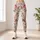 Pink Rose and Sage Vine Motifs for Yoga, Pilates, and Everyday Active Lifestyle Wear Leggings - 4
