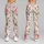 Pink Rose and Sage Vine Motifs for Yoga, Pilates, and Everyday Active Lifestyle Wear Leggings - 9