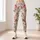 Pink Rose and Sage Vine Motifs for Yoga, Pilates, and Everyday Active Lifestyle Wear Leggings - 6