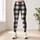 Black And White Buffalo Check For Yoga, Pilates, Commuting And Everyday Wear Leggings - 4