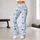 Delicate Blue Satin Bow Motifs for Yoga, Pilates and Everyday Chic Activewear Style Leggings - 10