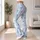 Blue And White Stripes With Black Bows For Pilates, Errands And Everyday Wear Leggings - 12
