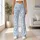 Soft Blue Quatrefoil Geometry for Yoga, Pilates and Everyday City Wear for Women Leggings - 11