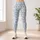Soft Blue Quatrefoil Geometry for Yoga, Pilates and Everyday City Wear for Women Leggings - 4