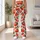 Red Strawberry and Teal Leaf Scatter for Yoga, Pilates and Everyday Wear Leggings - 12