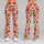 Red Strawberry and Teal Leaf Scatter for Yoga, Pilates and Everyday Wear Leggings - 9