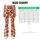 Red Strawberry and Teal Leaf Scatter for Yoga, Pilates and Everyday Wear Leggings - 7
