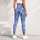 Scattered White Stars On Periwinkle Blue For Yoga, Pilates And Everyday Errands Leggings - 6