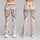 Pink Floral Heart Motif for Yoga, Pilates and Everyday Wellness Sessions for Women Leggings - 9