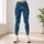 Teal Blue Feather Motifs For Yoga Pilates And Everyday Activewear Leggings - 4