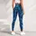 Teal Blue Feather Motifs For Yoga Pilates And Everyday Activewear Leggings - 6