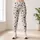 Ivory Black Floral Vine Wildflowers for Yoga Pilates and Everyday Wear Leggings - 4