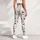 Ivory Black Floral Vine Wildflowers for Yoga Pilates and Everyday Wear Leggings - 6