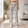 Ivory Black Floral Vine Wildflowers for Yoga Pilates and Everyday Wear Leggings - 12