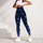 Navy Gradient Hearts for Yoga, Gym Workouts and Outdoor Running Leggings - 5