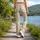 Pastel Bunny, Ice Cream and Daisy Motifs for Cheerful Yoga and Everyday Outings Leggings - 12