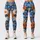 Blue Rust Floral Blooms for Yoga, Pilates and Everyday Movement for Active Women Leggings - 3