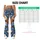 Blue Rust Floral Blooms for Yoga, Pilates and Everyday Movement for Active Women Leggings - 7