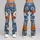 Blue Rust Floral Blooms for Yoga, Pilates and Everyday Movement for Active Women Leggings - 9