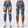 Blue Rust Floral Blooms for Yoga, Pilates and Everyday Movement for Active Women Leggings - 1