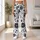 Black Starburst Flowers for Yoga, Pilates, Commuting and Everyday Wear Leggings - 12