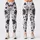 Black Starburst Flowers for Yoga, Pilates, Commuting and Everyday Wear Leggings - 3
