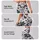 Black Starburst Flowers for Yoga, Pilates, Commuting and Everyday Wear Leggings - 2