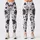 Black Starburst Flowers for Yoga, Pilates, Commuting and Everyday Wear Leggings - 1