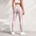 Blush Pink Heart Stripe Motif for Yoga, Pilates, Travel, and Everyday Activewear Style Leggings - 6