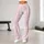 Blush Pink Heart Stripe Motif for Yoga, Pilates, Travel, and Everyday Activewear Style Leggings - 10