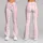 Blush Pink Heart Stripe Motif for Yoga, Pilates, Travel, and Everyday Activewear Style Leggings - 9