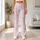 Blush Pink Heart Stripe Motif for Yoga, Pilates, Travel, and Everyday Activewear Style Leggings - 11