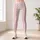 Blush Pink Heart Stripe Motif for Yoga, Pilates, Travel, and Everyday Activewear Style Leggings - 6