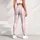 Blush Pink Heart Stripe Motif for Yoga, Pilates, Travel, and Everyday Activewear Style Leggings - 4