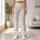 Ivory Gold Wildflower Motifs for Yoga, Pilates and Everyday Wellness for Active Women Leggings - 12