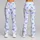 Blue Watercolor Bows for Yoga, Pilates, and Everyday Casual Style Leggings - 9